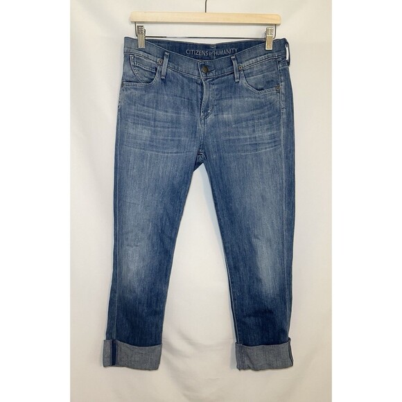 CITIZENS‎ OF HUMANITY Dani Cropped Straight Leg Cuffed Jeans Women's 29 - Picture 1 of 15